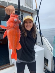 girl with Canary rockfish
